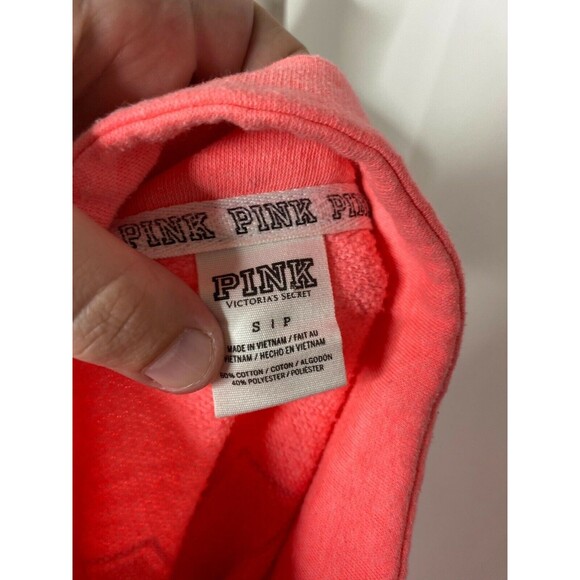 PINK Women’s Sweatshirt Pink Big Logo Victoria's Secret Pullover Size Small - Picture 6 of 6